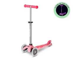 Patinete Mini Micro Deluxe Glow Rosa con Luces LED