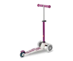 Patinete Plegable Mini Micro Deluxe Eco Lila Luces LED