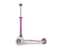 Patinete Plegable Mini Micro Deluxe Eco Lila Luces LED