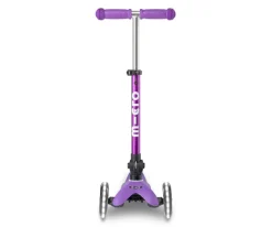 Patinete Plegable Mini Micro Deluxe Lila Luces LED