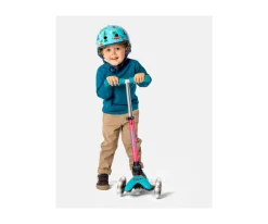 Patinete Plegable Mini Micro Deluxe Neon Aqua/Fucsia Luces LED