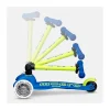 Patinete Plegable Mini Micro Deluxe Neon Azul/Amarillo Luces LED