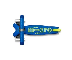 Patinete Plegable Mini Micro Deluxe Neon Azul/Amarillo Luces LED
