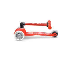 Patinete Plegable Mini Micro Deluxe Rojo Luces LED