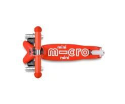 Patinete Plegable Mini Micro Deluxe Rojo Luces LED
