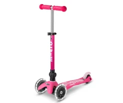 Patinete Plegable Mini Micro Deluxe Rosa Luces LED