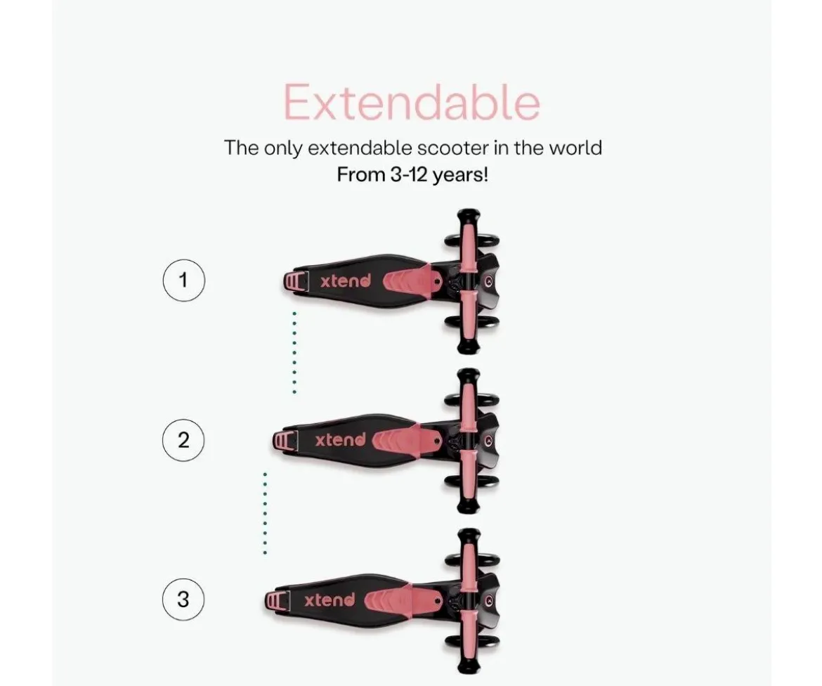 Patinete Xtend Scooter-Ride On Soft Salmón