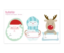 3 Pegatinas Navideñas para Regalos Papá Noel