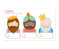 3 Pegatinas Navideñas para Regalos Reyes Magos