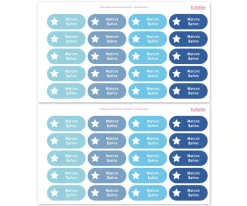 40 Pegatinas para Objetos Azul Estrella