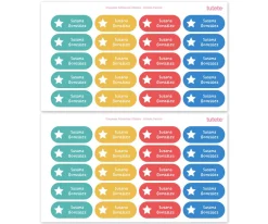 40 Pegatinas para Objetos Parchís Estrella