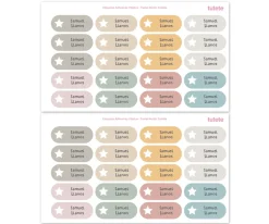40 Pegatinas para Objetos Pastel Nordic Estrella