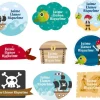 30 Pegatinas para Objetos Pirata