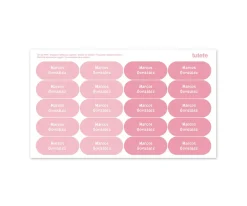 60 Pegatinas para Objetos Solid Pink