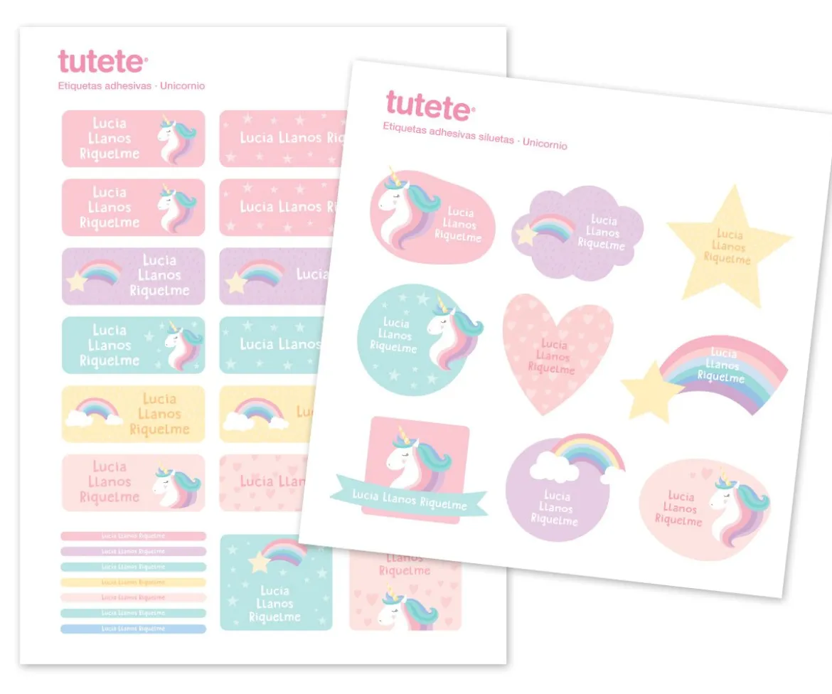 30 Pegatinas para Objetos Unicornio