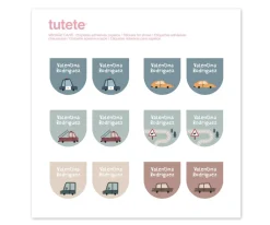 12 Pegatinas Zapatos Vintage Cars