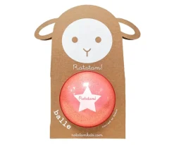 Pelota Glitter Rosa Neón 10 cm