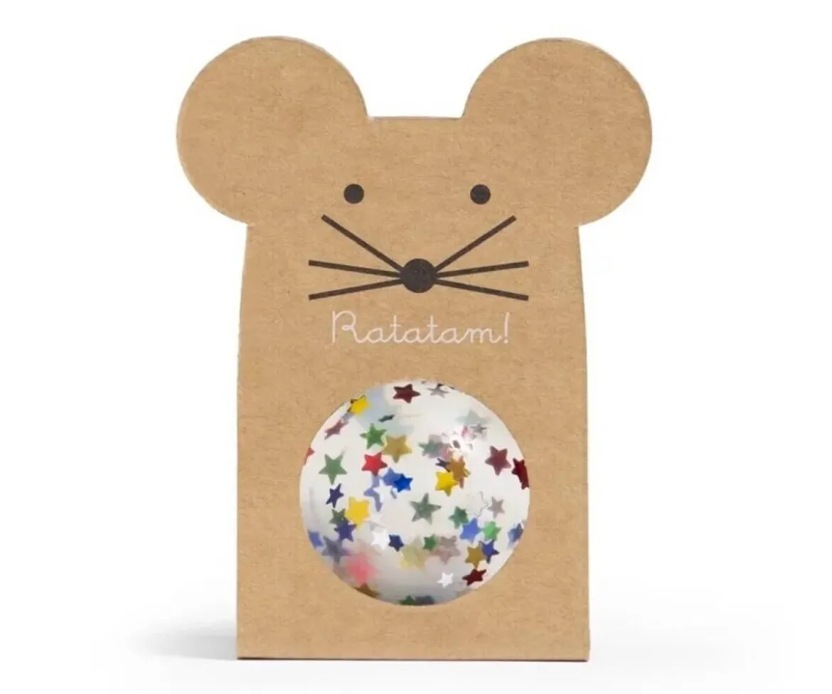 Pelota Saltarina Ratón Estrellas 43 mm