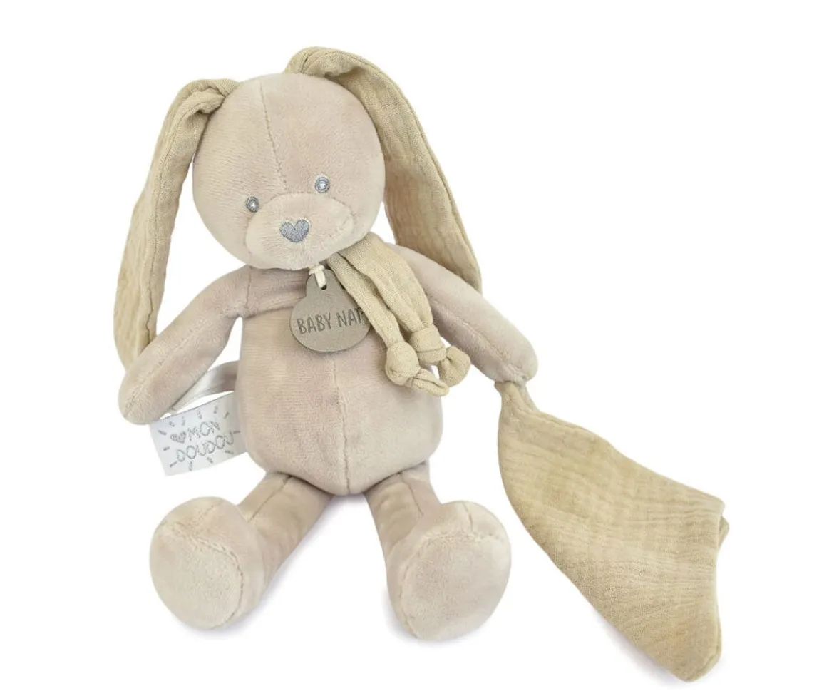 Peluche Conejo con Mini Doudou Moka Personalizable