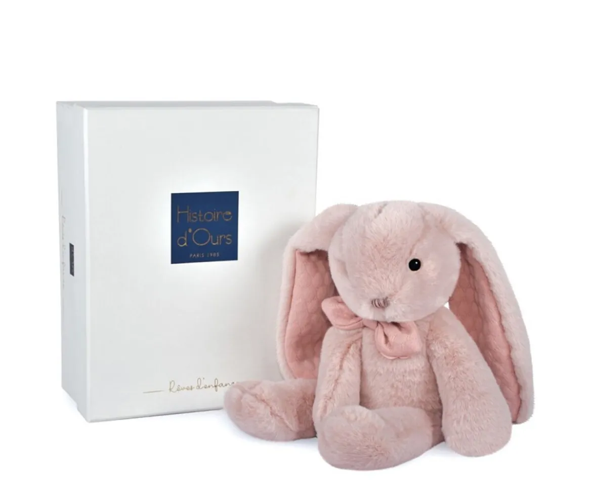 Peluche Conejo Preppy Chic Rosa 30 cm Personalizable
