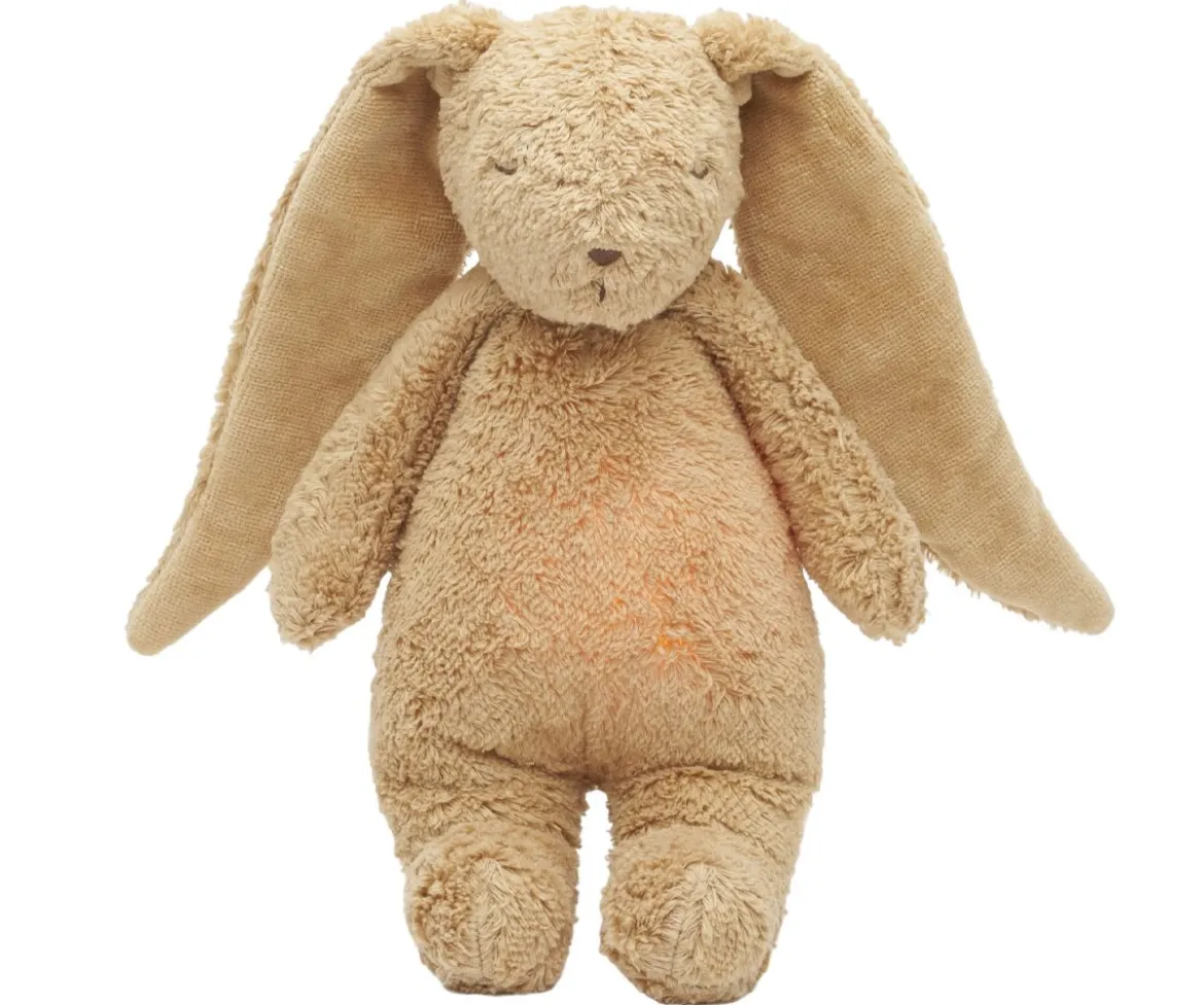 Peluche Luz-Sonido Conejo Orgánico Moonie 2.0 Cappuccino Personalizable