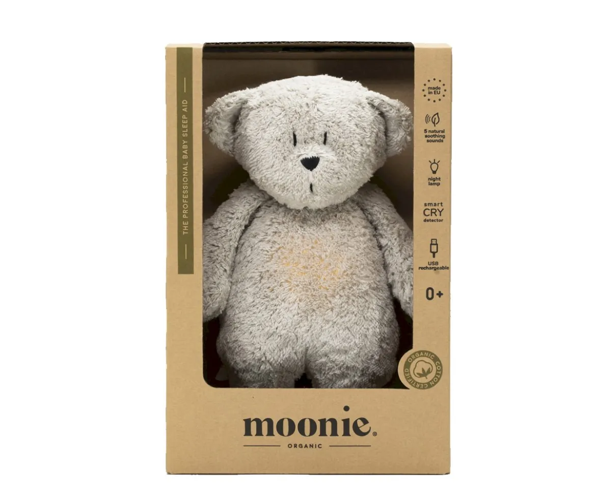 Peluche Luz-Sonido Oso Orgánico Moonie 2.0 Gray