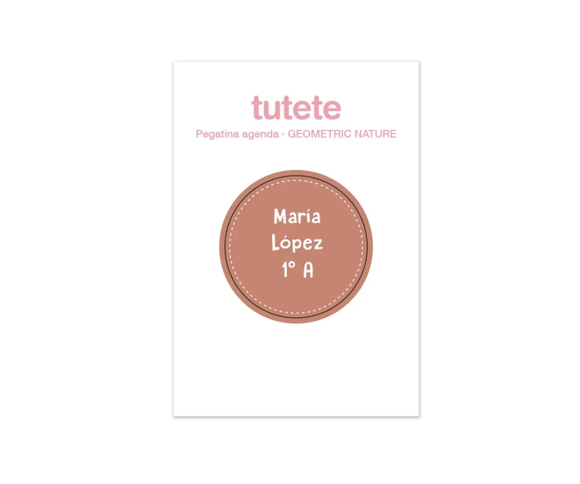 Pequeña Agenda Guardería Personalizable Geometric Nature