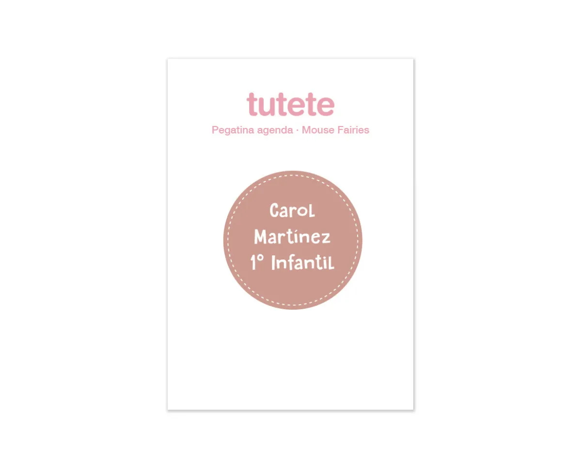 Pequeña Agenda Guardería Personalizable Mouse Fairies