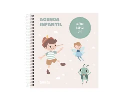 Pequeña Agenda Guardería Personalizable The wooden boy