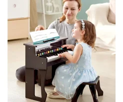 Piano Vertical Con Sonido Dinámico Negro