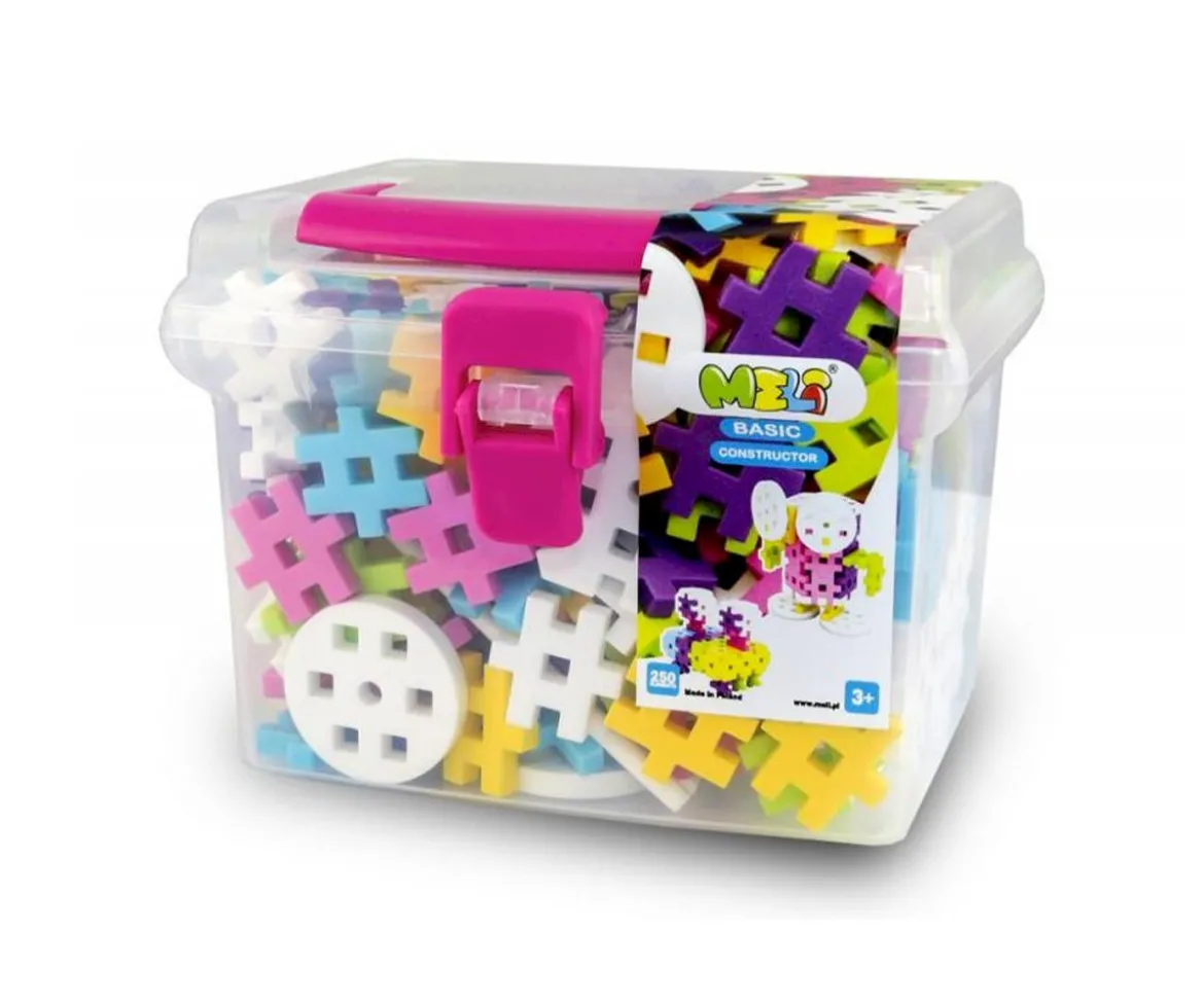250 Piezas Basic Pastel Constructor Travel Box