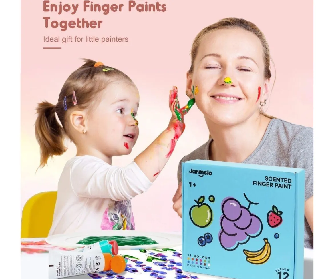 Pintura de Dedos Perfumada 12 Colores