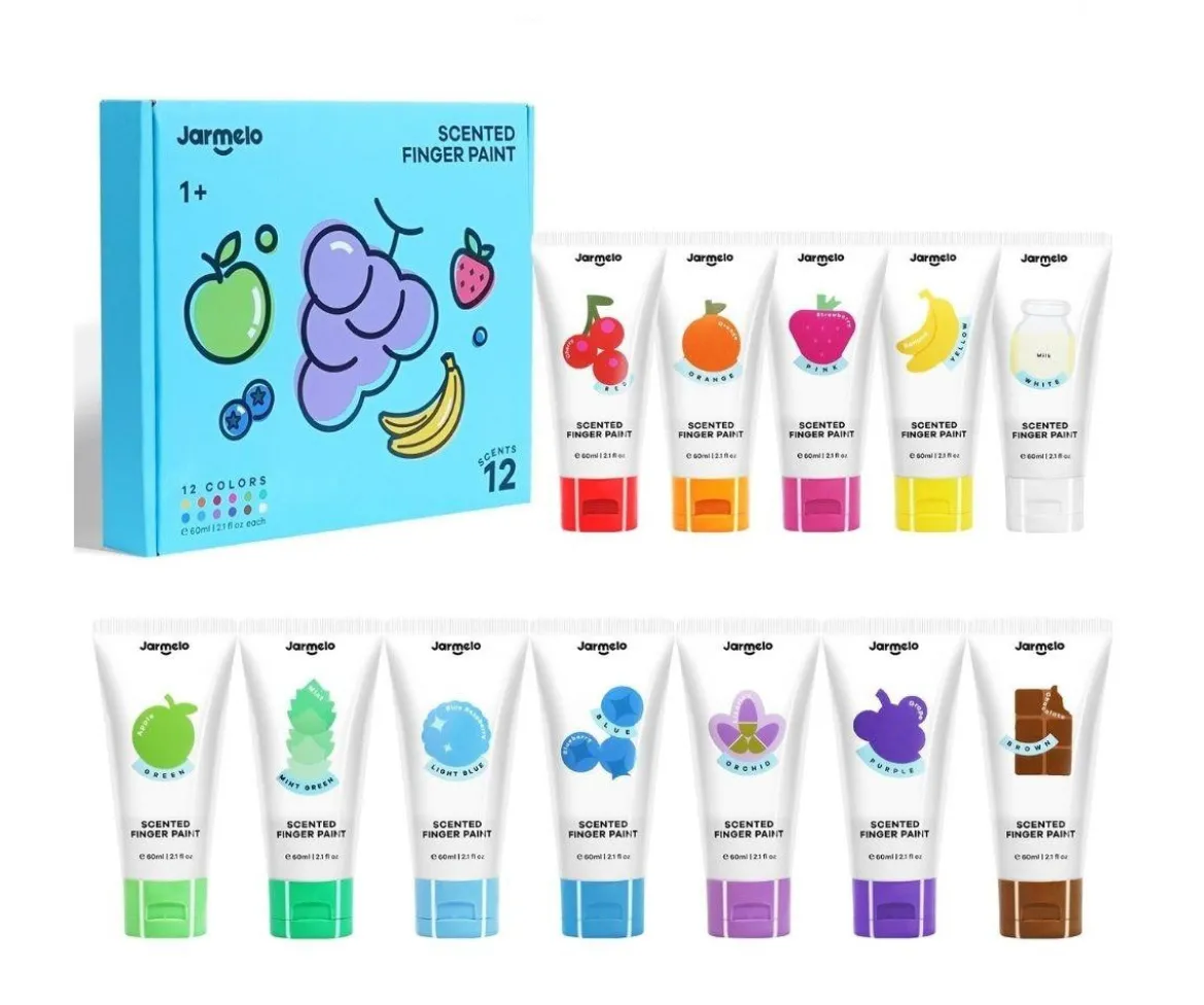 Pintura de Dedos Perfumada 12 Colores