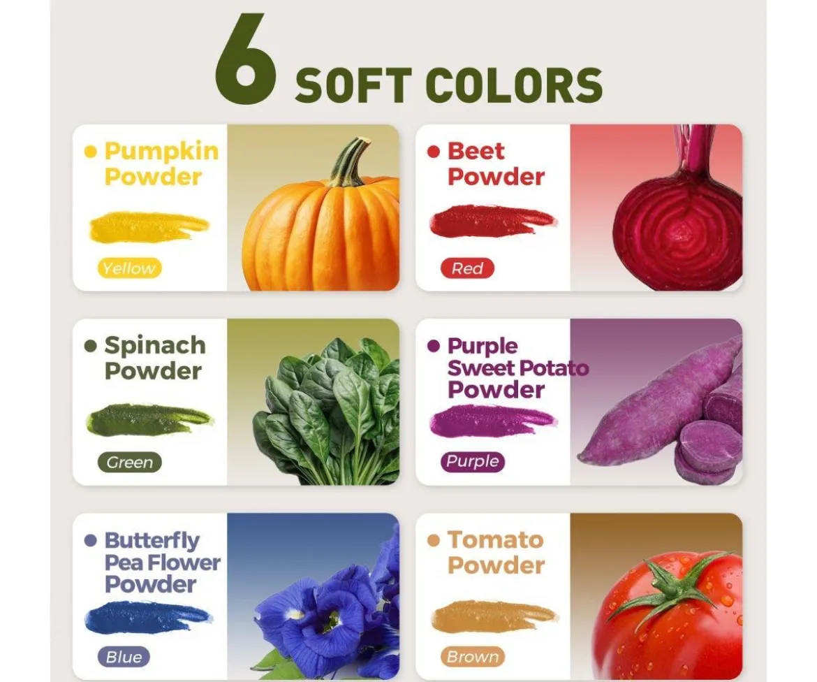 Pintura Vegetal en Polvo Natural 6 Colores
