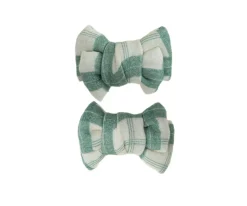 2 Pinzas para Pelo con Lazo de Coleta Fern Plaid