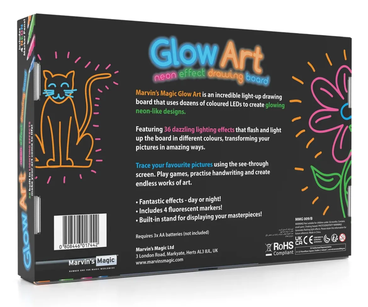 Pizarra de Dibujo Luminosa Glow Art Rosa