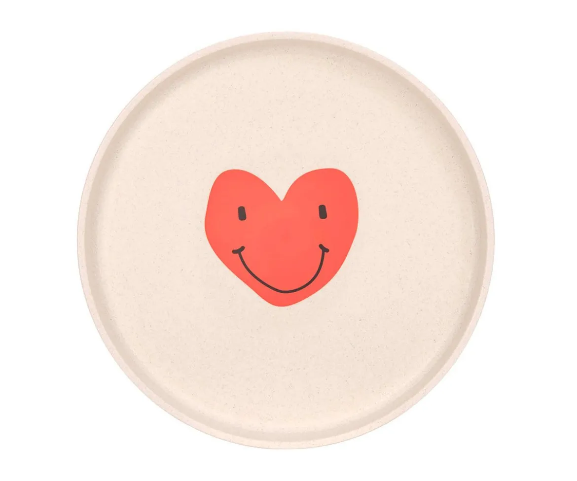 Plato Antideslizante Eco Happy Heart