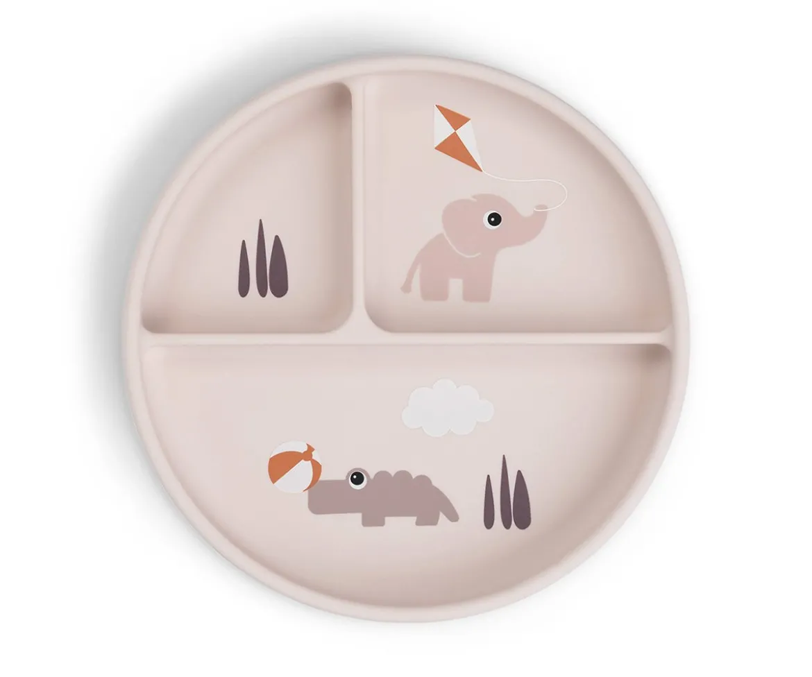 Plato con Compartimentos Stick&Stay Playground Powder