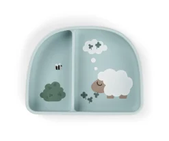Plato con Compartimentos Stick&Stay Tiny Farm Blue