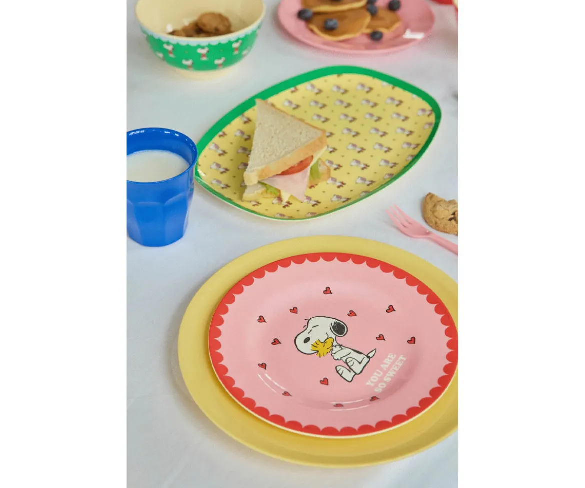 Plato de Melamina Snoopy Pink