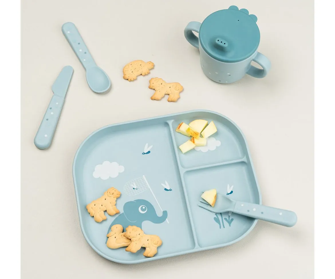 Plato Foodie Compartimentos Elphee Blue
