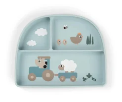 Plato Foodie Compartimentos Tiny Farm Blue