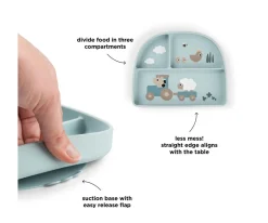 Plato Foodie Compartimentos Tiny Farm Blue
