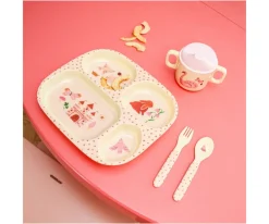 Plato Infantil Melamina con Compartimentos Melamine Fairytale