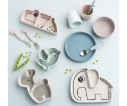 Plato Silicona Stick&Stay Snack Birdee Green