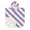 Poncho Baño Stripes Purple Sea Salt