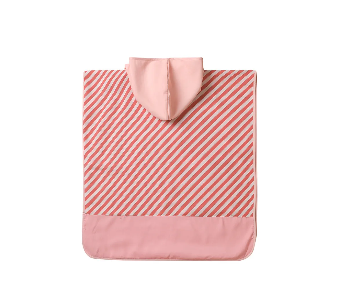 Poncho de Playa Stripes Bloom & Blush