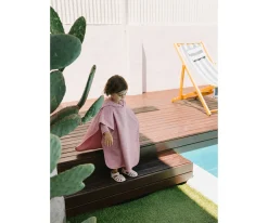 Poncho de Playa Whale Pink
