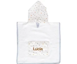 Poncho Little Stars Blue Personalizable