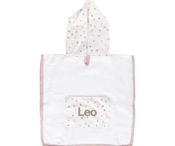 Poncho Little Stars Pink Personalizable